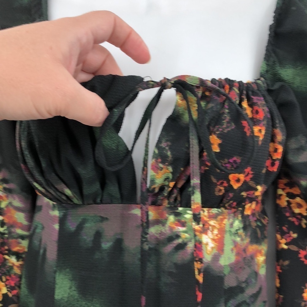 Urban Outfitters Puff Balloon Sleeve Dress Size XS Floral Print, Lined Regency - Picture 2 of 12